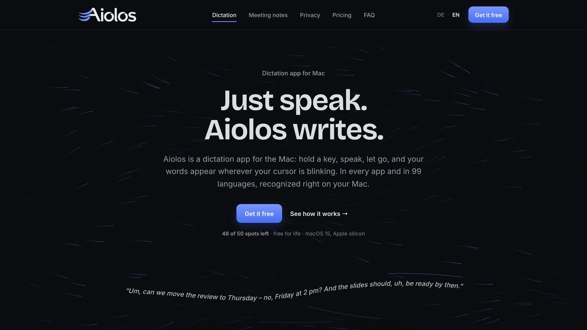 Product site getaiolos.com