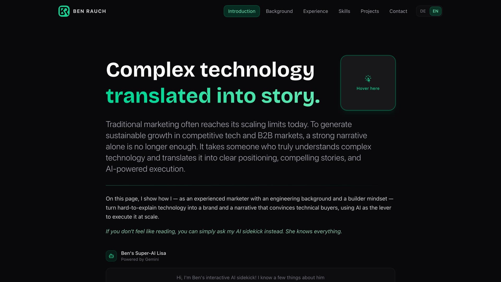 Portfolio website benjamin-rauch.de